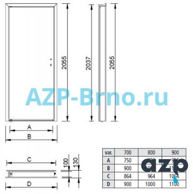Наружные двери из нержавеющей стали NDE AZP Brno Чехия (фото, схема)